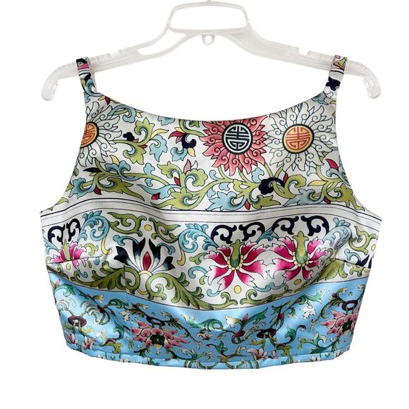 Sherri Hill Two Piece Skirt Set Printed Multicolor Sz 8 - Picture 2 of 11